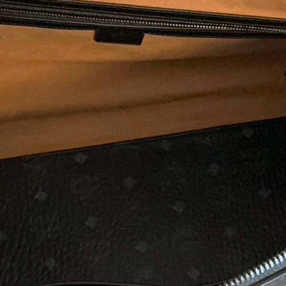 MCM Black Ottomar Weekender Duffel Bag Luxurious Travel Essential - Picture 11 of 12